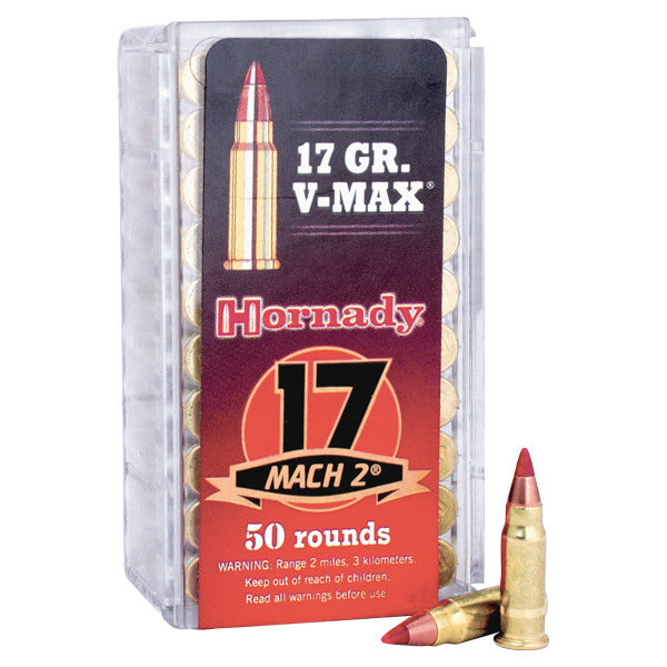Hornady Varmint Express 17 Hornady Mach 2 (HM2) Ammunition 17 Grain V-Max Polymer Tip Box of 50