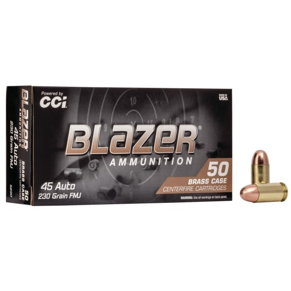 CCI Blazer Brass 45 ACP Ammunition 230 Grain Full Metal Jacket Box of 50