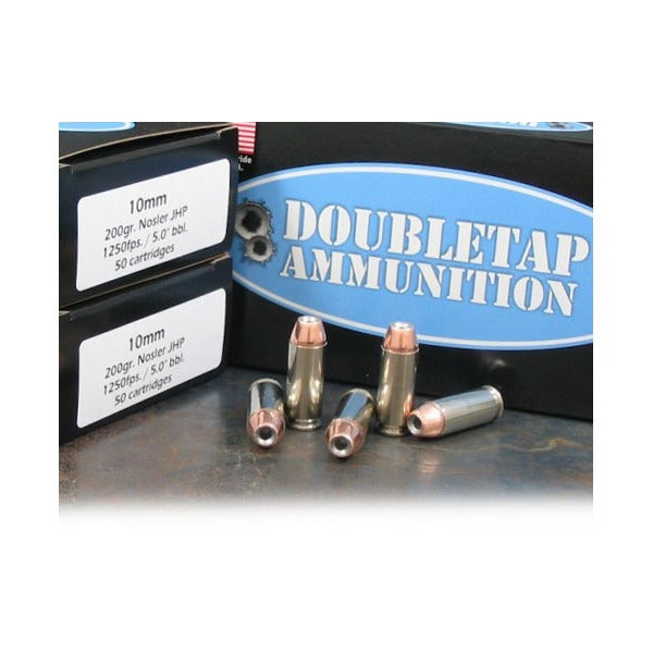 DoubleTap 10mm Auto Ammunition 200 Grain Jacketed Hollow Point Box of 20