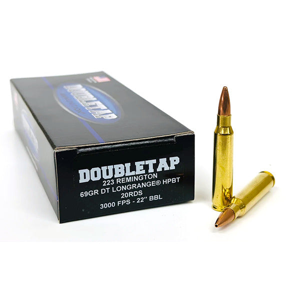 DoubleTap 223 Remington Ammunition 69 Grain Boat Tail Hollow Point Box of 20