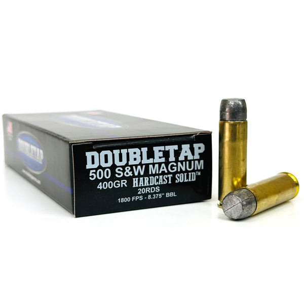 DoubleTap 500 S&W Magnum Ammunition 400 Grain Lead Flat Nose Box of 20