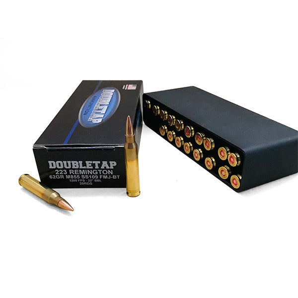 DoubleTap 223 Remington Ammunition 62 Grain Full Metal Jacket Box of 20