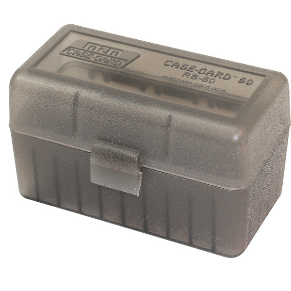 MTM RIFLE FLIP-TOP 50rd 17-222MAG/CLR-SMOKE 24/CS