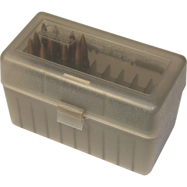 MTM RIFLE FLIP-TOP 50rd 2506-458M/CLR-SMOKE 24/CS