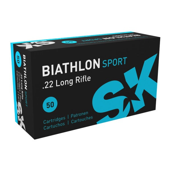 SK Biathalon Sport 22 Long Rifle Ammunition 40 Grain Lead Round Nose Box of 50