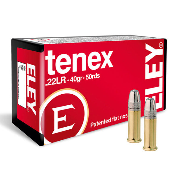 Eley Tenex EPS 22 Long Rifle Ammunition 40 Grain Flat Nose Box of 50