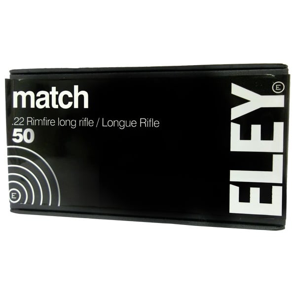 Eley Match EPS 22 Long Rifle Ammunition 40 Grain Flat Nose Box of 50