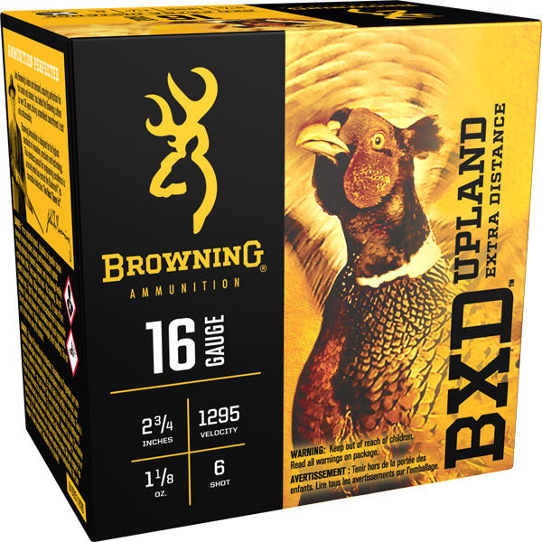 Browning 16 Gauge Ammunition 2-3/4" #6 1-1/8 oz 1295 fps Nickel Plated Box of 25