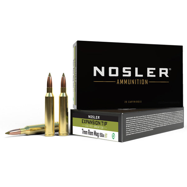Nosler E-Tip 7mm Remington Magnum Ammunition 150 Grain Polymer Tip Box of 20