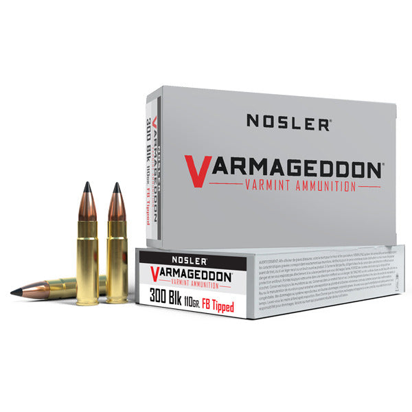 Nosler Varmageddon 300 AAC Blackout (7.62x35mm) Ammunition 110 Grain Polymer Tip Box of 20