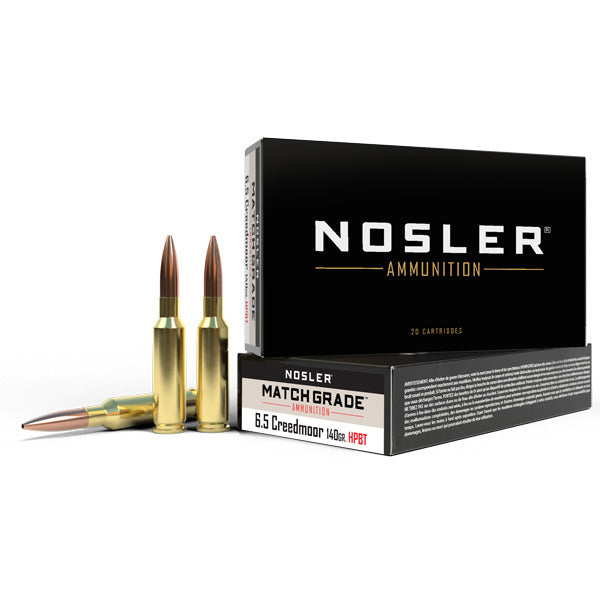 Nosler Match Grade 6.5 Creedmoor Ammunition 140 Grain Custom Competition Hollow Point Box of 20