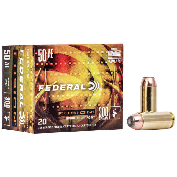 Federal Premium American Eagle 50 Action Express Ammunition 300 Grain Bonded Jacketed Soft Point Box of 20