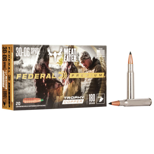 Federal Premium Trophy Copper 30-06 Springfield Ammunition 180 Grain Polymer Tip Box of 20
