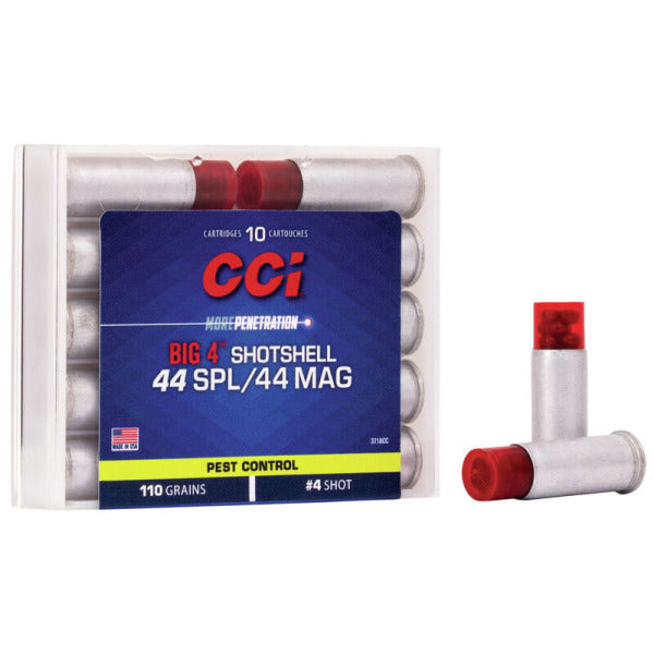 CCI Shotshell 44 Special Ammunition 110 Grain #4 Shot Box of 10