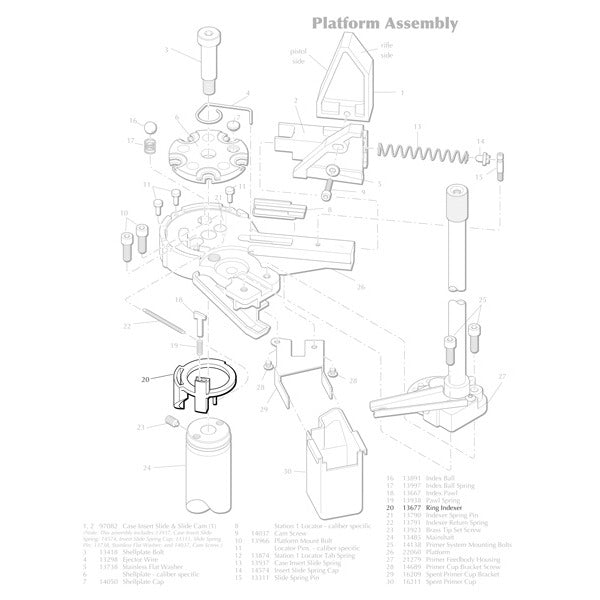 DILLON XL650(ONLY) RING INDEXER (PLATFORM PART)