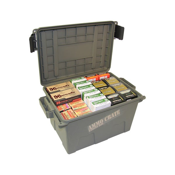 MTM AMMO CRATE FLAT ARMY GREEN IN:17.2"x10.7"x9.2"