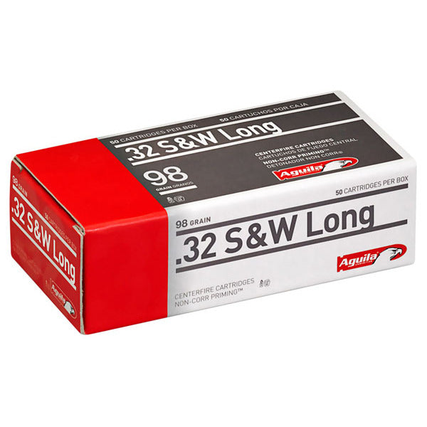 Aguila 32 S&W Long Ammunition 98 Grain Round Nose Box of 50