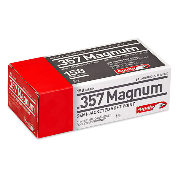 Aguila 357 Magnum Ammunition 158 Grain Jacketed Soft Point Box of 50