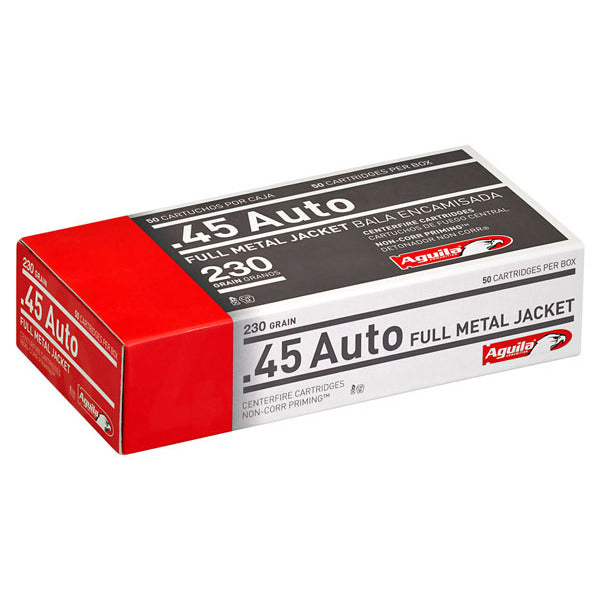 Aguila 45 ACP Ammunition 230 Grain Full Metal Jacket Box of 50