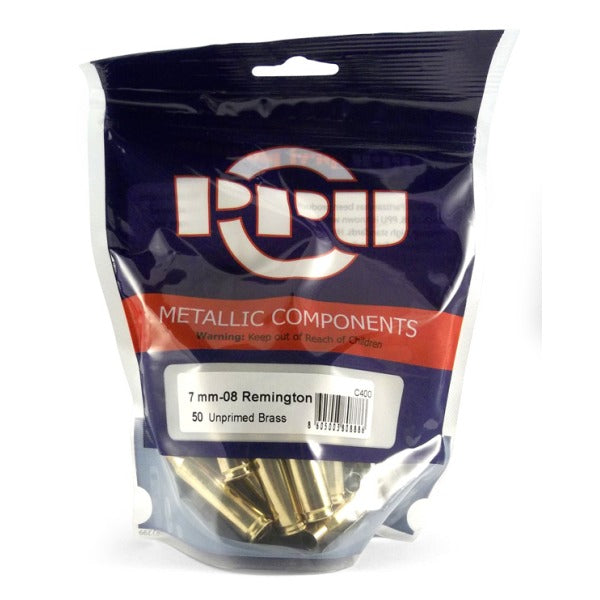 Prvi 7mm-08 Remington Brass Bag of 50