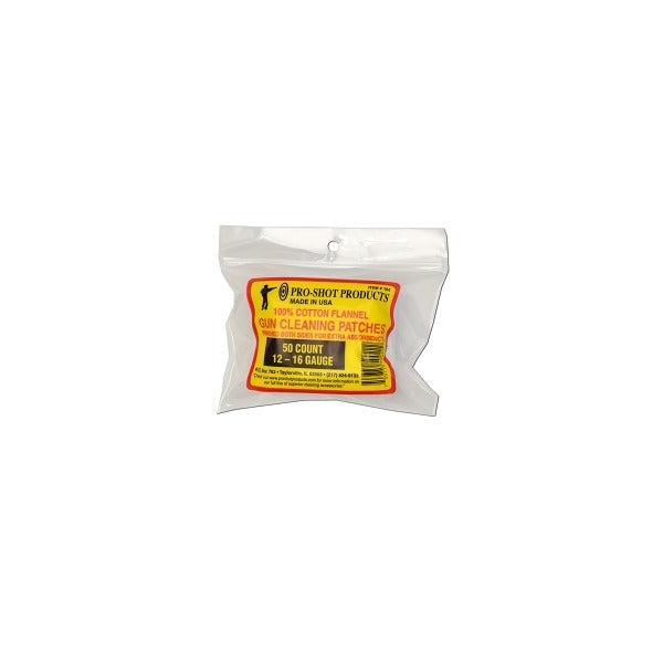 PRO SHOT 45c/16-12ga PATCHES 3" SQR 50/PKG