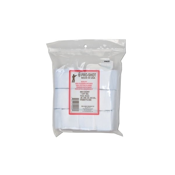 PRO SHOT 7MM-38c PATCHES 1.75" SQR 500/PKG 12/CS