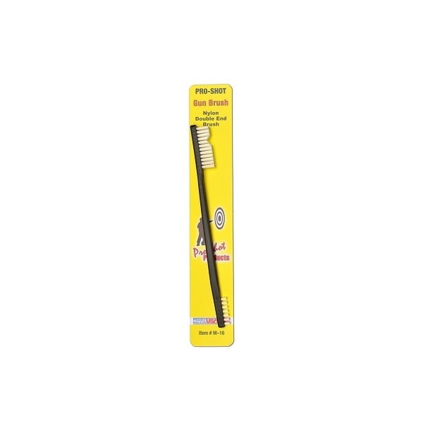 PRO SHOT GUN BRUSH DBL END NYLON 12/CS