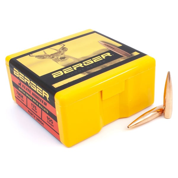 Berger Elite Hunter 28 Caliber, 7mm (.284 Diameter) Bullets 175 grain Boat Tail Hollow Point Box of 100