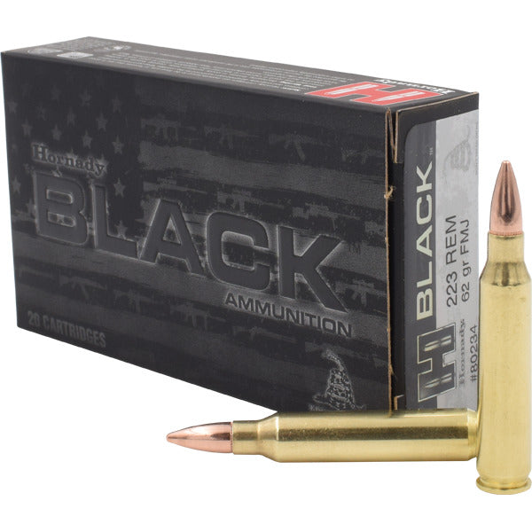 Hornady Black 223 Remington Ammunition 62 Grain Full Metal Jacket Box of 20