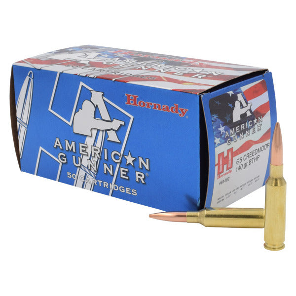 Hornady American Gunner 6.5 Creedmoor Ammunition 140 Grain Boat Tail Hollow Point Box of 50
