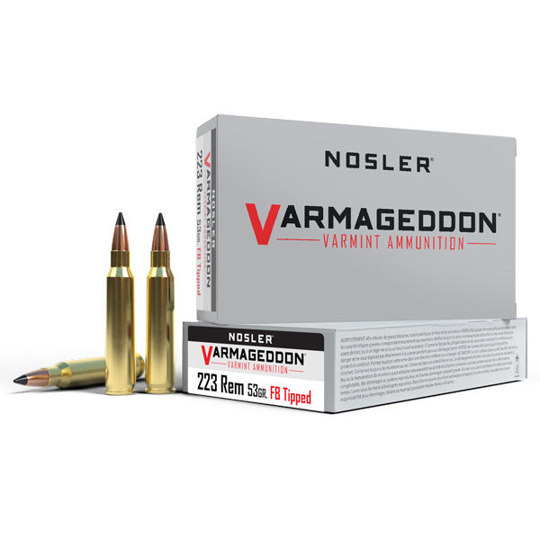 Nosler Varmageddon 223 Remington Ammunition 53 Grain Polymer Tip Box of 20