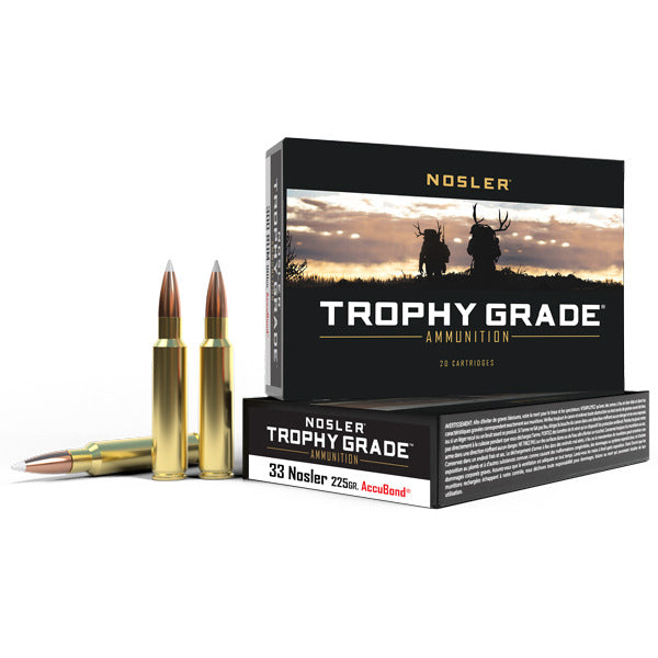 Nosler Trophy Grade 33 Nosler Ammunition 225 Grain AccuBond Polymer Tip Box of 20