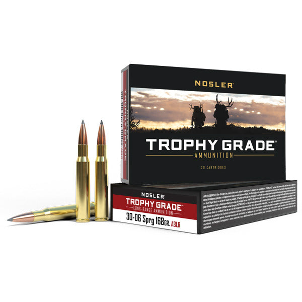 Nosler Trophy Grade 30-06 Springfield Ammunition 168 Grain AccuBond Long Range Polymer Tip Box of 20