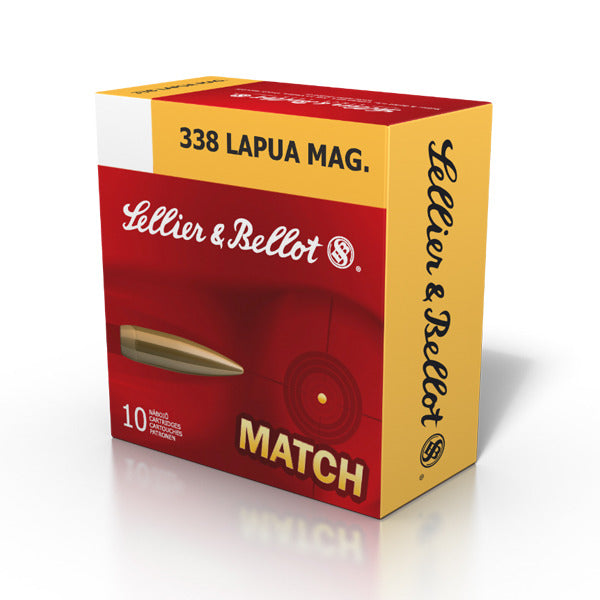 Sellier & Bellot 338 Lapua Magnum Ammunition 300 Grain Boat Tail Hollow Point Box of 10