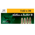 Sellier & Bellot 7.62x39mm Ammunition 124 Grain Jacketed Soft Point Box of 20