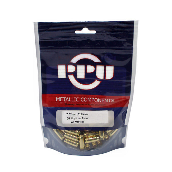 Prvi 7.62x25mm Tokarev Brass Bag of 50