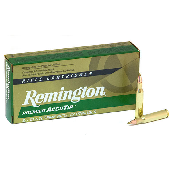 Remington Premier AccuTip-V 222 Remington Ammunition 50 Grain Polymer Tip Box of 20
