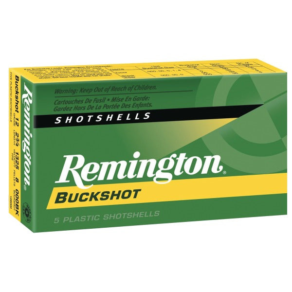Remington Express 12 Gauge Ammunition 2-3/4" #0 1275 fps Buckshot Box of 5