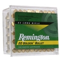 Remington Golden Bullet 22 Long Rifle Ammunition 40 Grain Plated Round Nose Box of 100