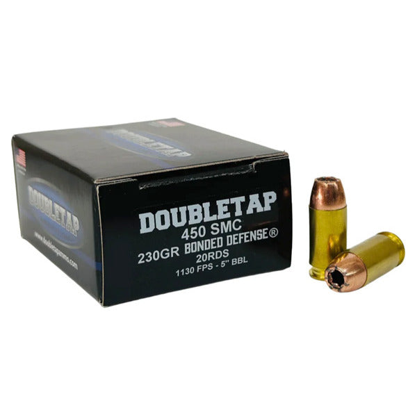 DoubleTap 450 SMC Ammunition 230 Grain Jacketed Hollow Point Box of 20