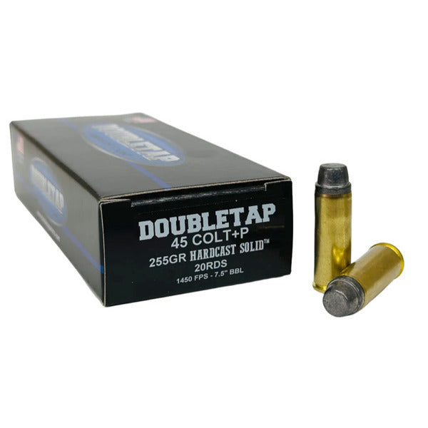 DoubleTap 45 Colt (Long Colt) +P Ammunition 255 Grain Semi Wad Cutter Box of 20
