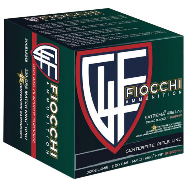 FIOCCHI AMMO 300 AAC BLACKOUT 220gr MK-HPBT 25/bx 20/cs