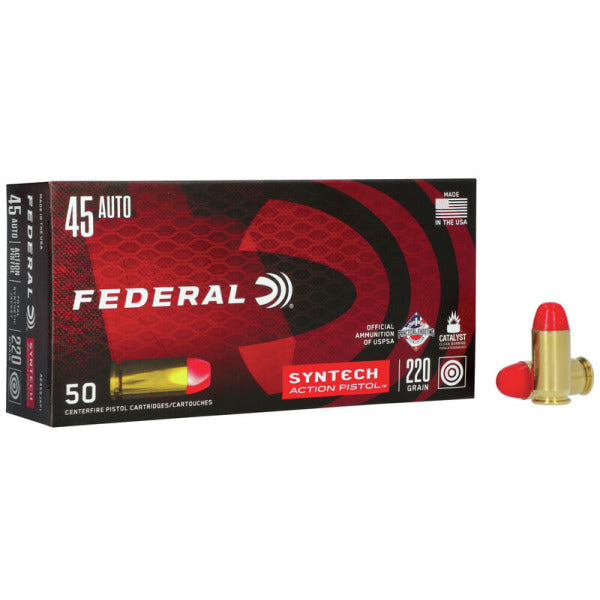 Federal Premium American Eagle 45 ACP Ammunition 220 Grain Total Synthetic Jacket Box of 50