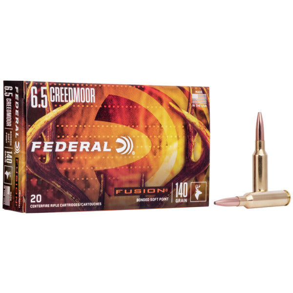 Federal Premium Fusion 6.5 Creedmoor Ammunition 140 Grain Polymer Tip Box of 20
