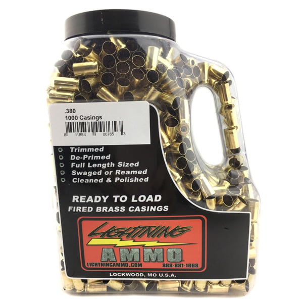 Lightning Reconditioned 380 ACP Brass Jug of 1000