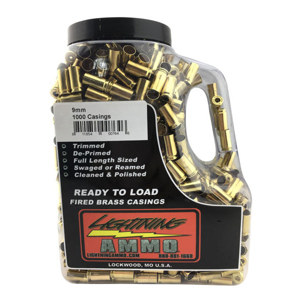 Lightning Reconditioned 9mm Luger Brass Jug of 1000