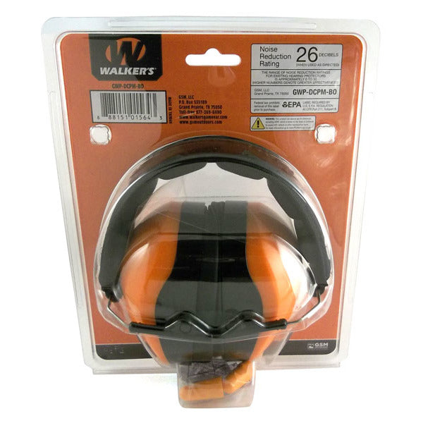 WALKERS DUAL COLOR PASSIV MUFF BLAZE ORANGE 6/CS