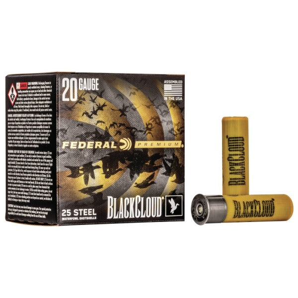 Federal Premium Black Cloud 20 Gauge Ammunition 3" #2 1 oz 1350 fps Steel Box of 25