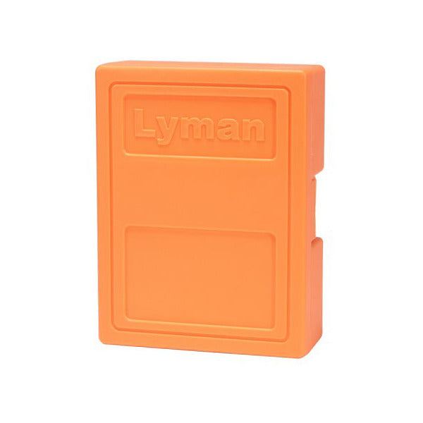 LYMAN STORAGE BOX HOLDS 3 DIES /ORANGE