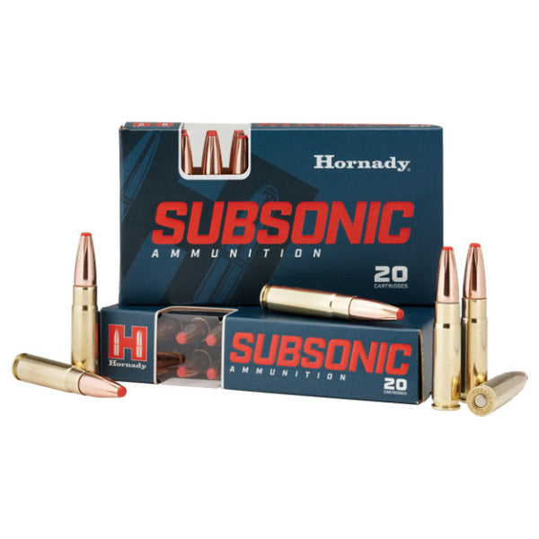 Hornady Subsonic 300 AAC Blackout (7.62x35mm) Ammunition 190 Grain Sub-X Polymer Tip Box of 20